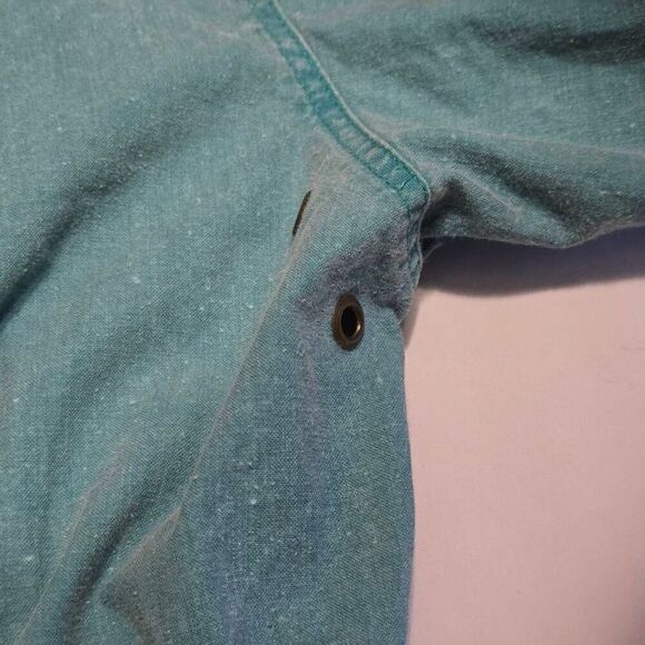 VINTAGE BEACH BLVD CHORE COAT GREEN 100% COTTON GREENPEACE MENS SIZE LARGE - Picture 5 of 10